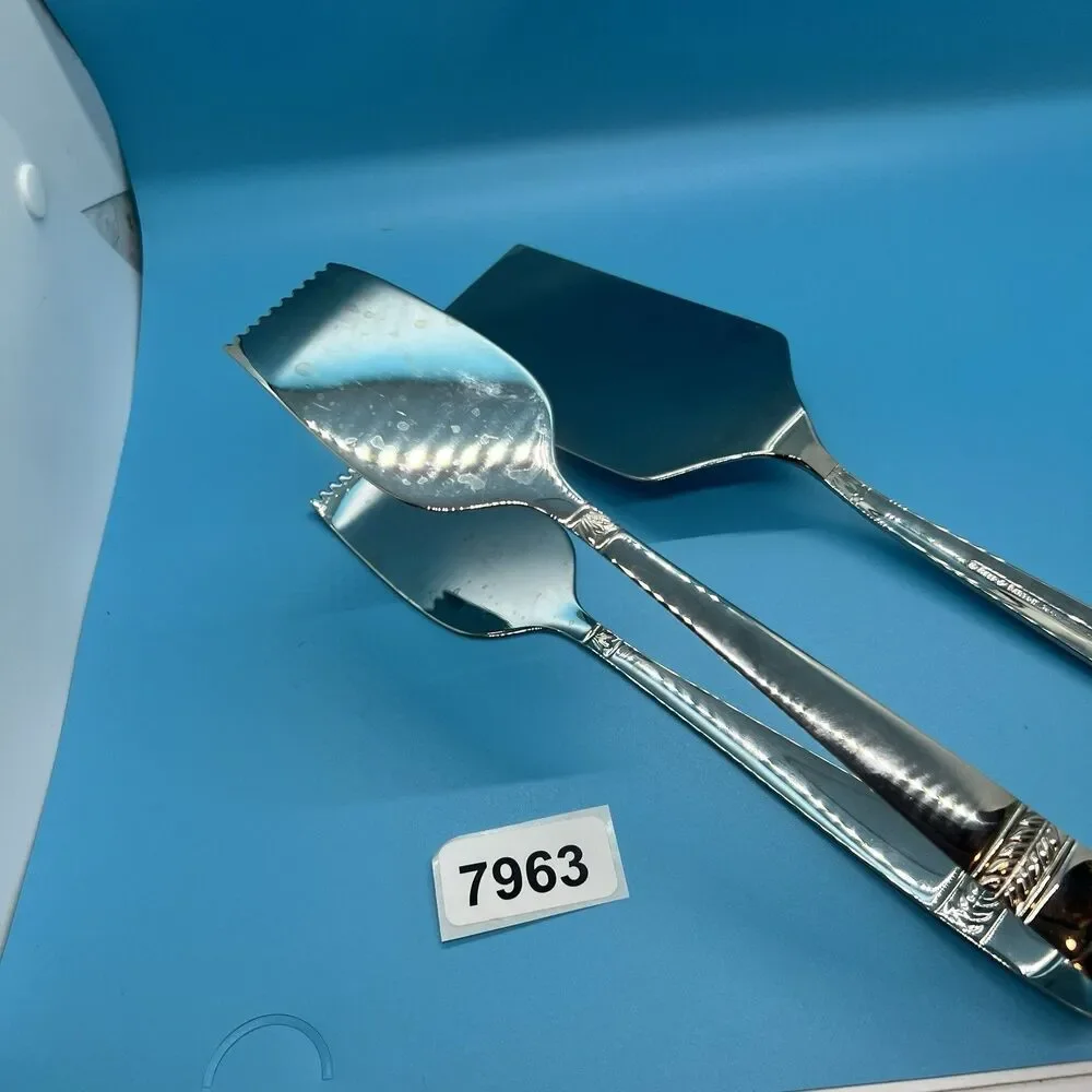 REED & BARTON 18/10 Stainless Steel Serveware Evergreen NEW tongs server cake
